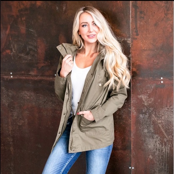 Plaid Hooded Utility Jacket - Picture 2 of 4